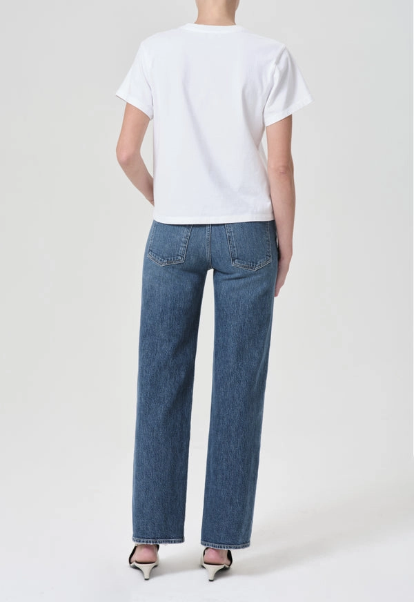 Harper Mid Rise Relaxed Straight Leg Jean in Fix Sharp Silhouette