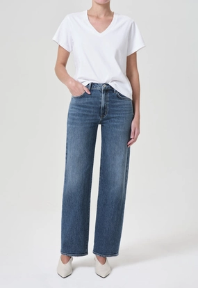 Harper Mid Rise Relaxed Straight Leg Jean in Fix Timeless Piece Affordable Autumn Days Breathable