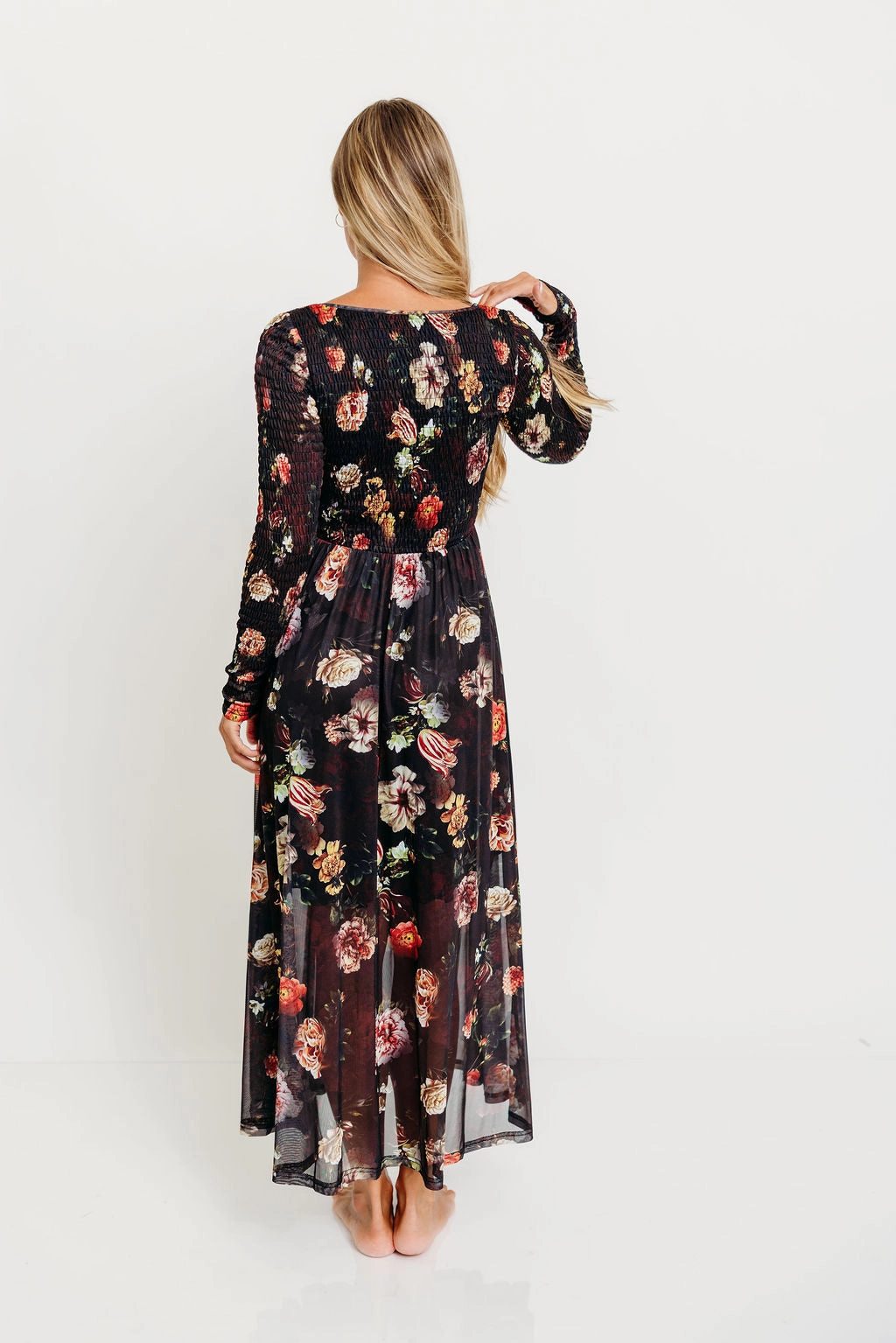 Harriet Maxi Dress in Black Fall Tone