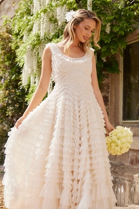 Hattie Scoop Neck Ankle Gown Shade Glow Year Rounder