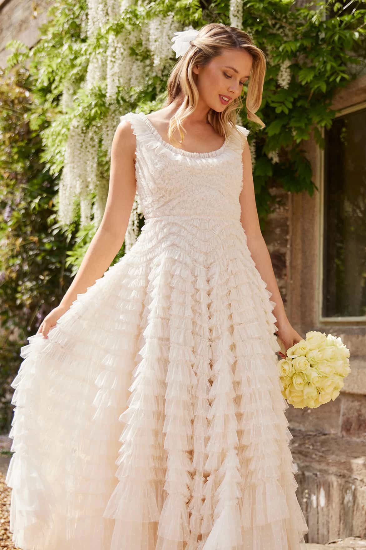 Hattie Scoop Neck Ankle Gown Shade Glow Year Rounder