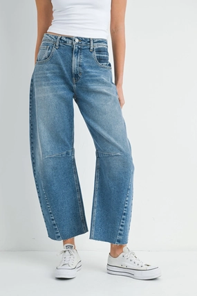 Comfort Fit Reinforced Stitching HAZEL BARREL JEANS