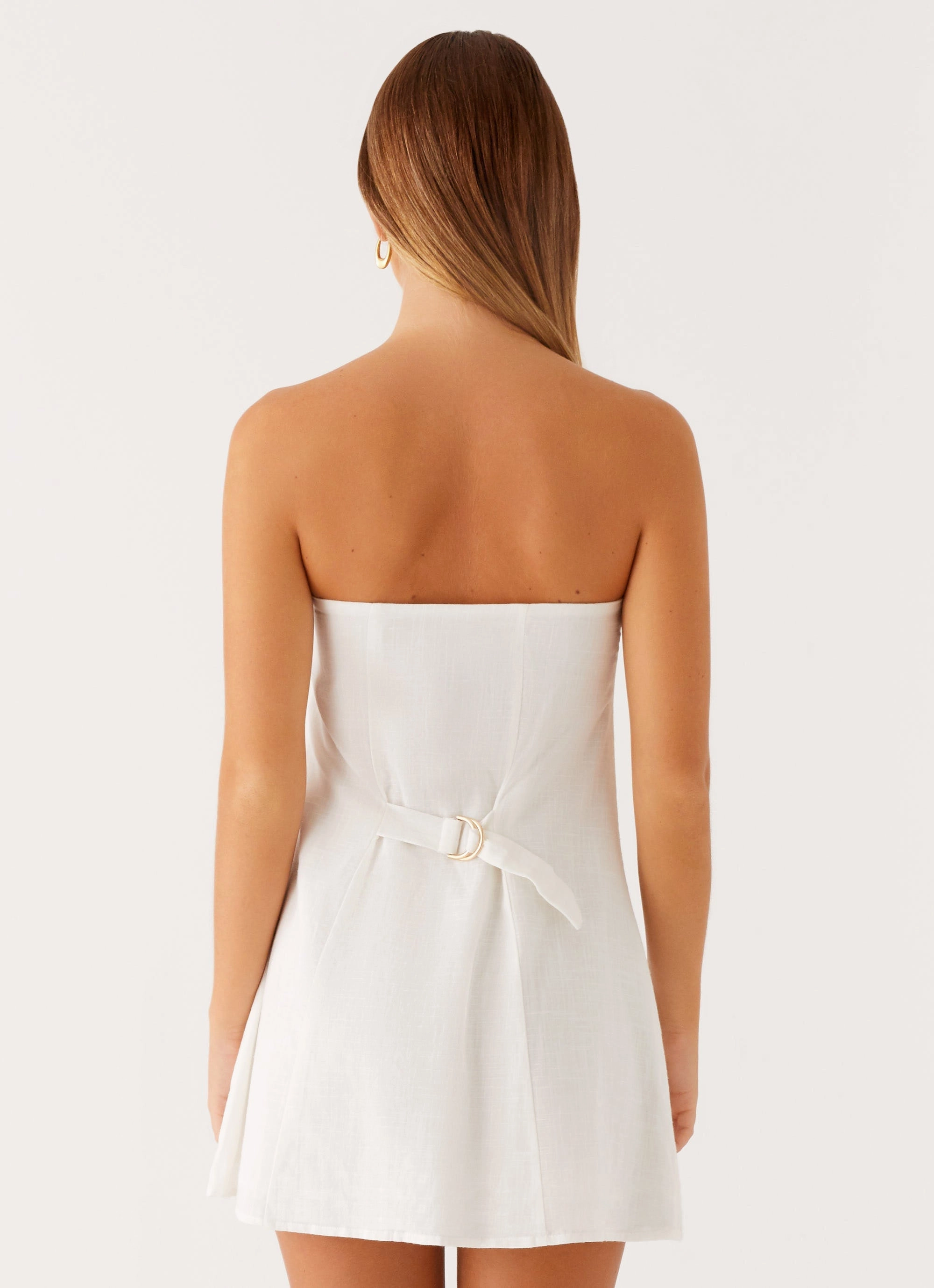 Hazel Mini Dress - White Timeless and Comfortable