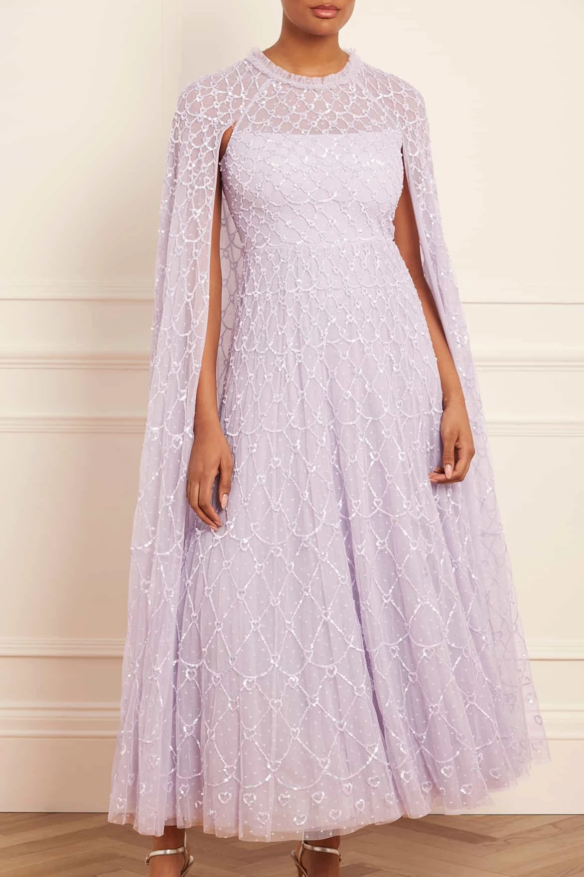 Heart Lattice Ankle Gown Light Layers Mix-And-Match