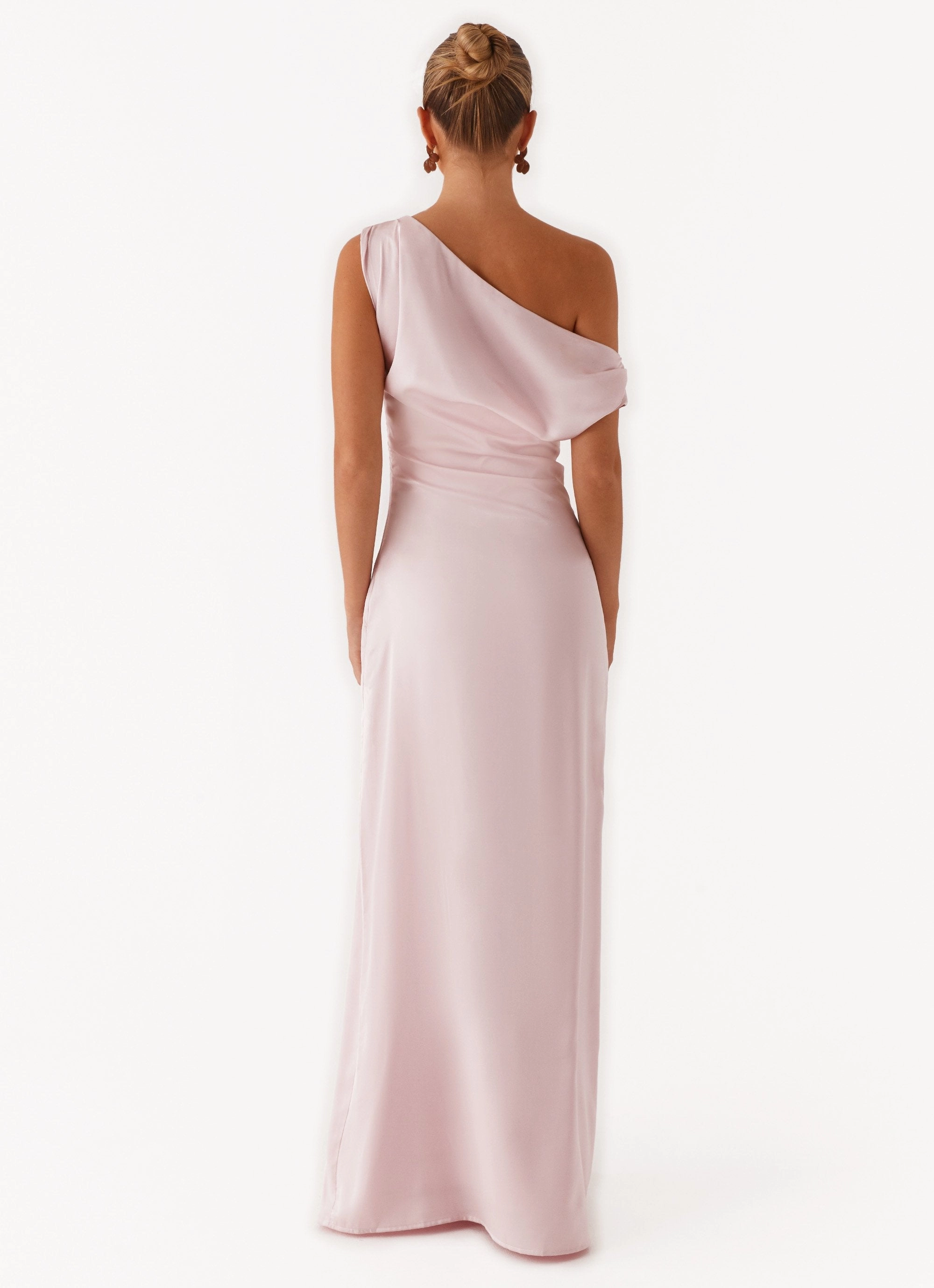 Heart Of Glass Satin Maxi Dress - Pink Day Glow Classic Appeal