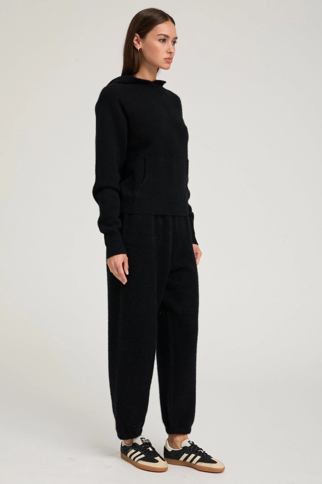 SeamlessKnitConstruction Black Cashmere Hoodie