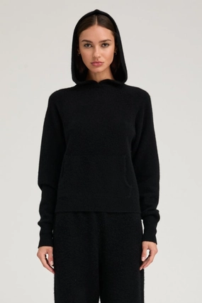FrictionResistant Fabric Black Cashmere Hoodie