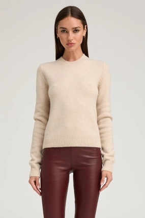 RecycledPolyester Active Tee Oat Cashmere Crewneck Sweater