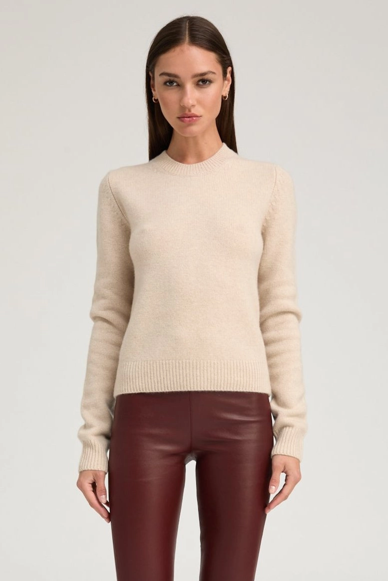RecycledPolyester Active Tee Oat Cashmere Crewneck Sweater