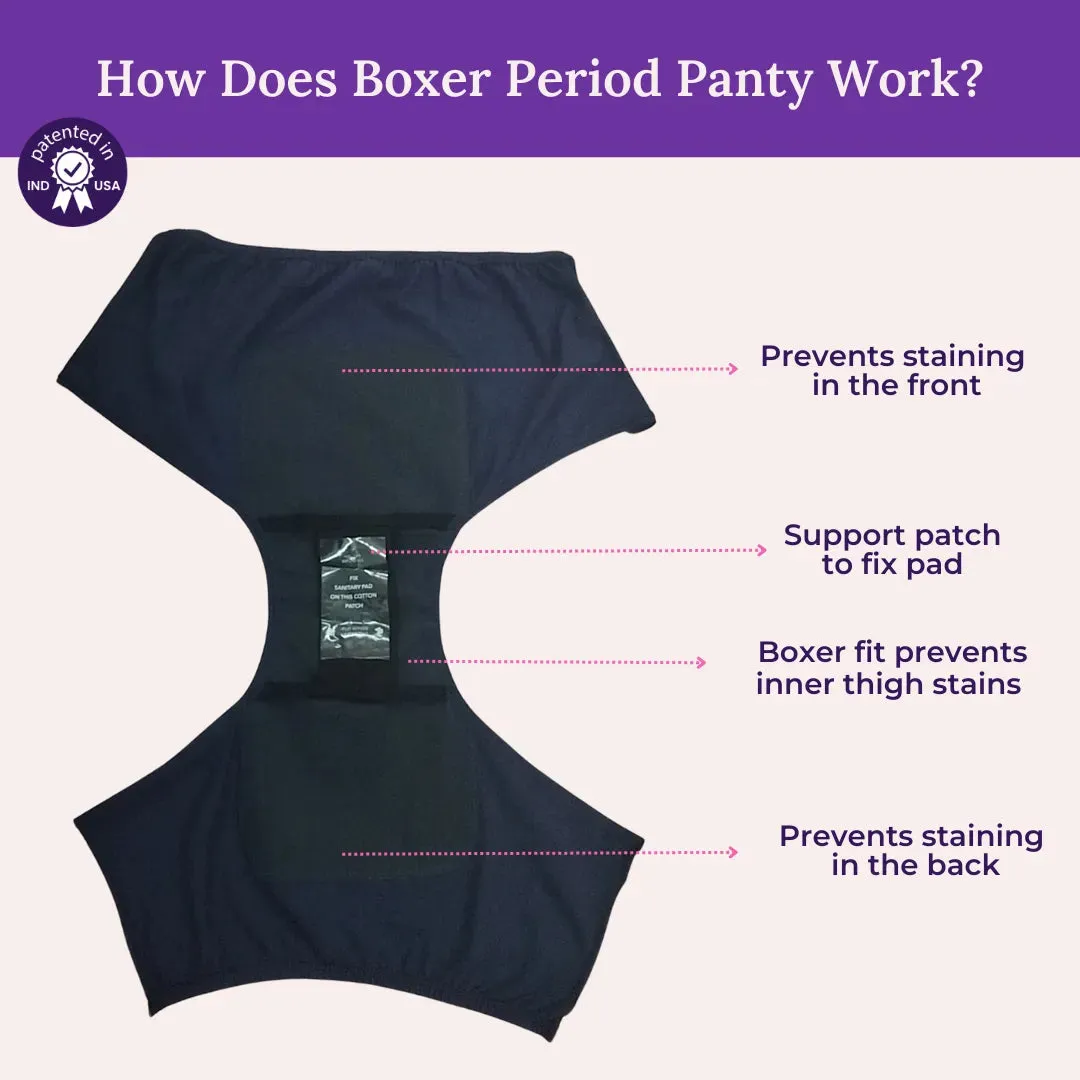Heavy Flow Period Panties For Beginners | For Heavy Flow Days | Extended Crotch Line | 3 Pack