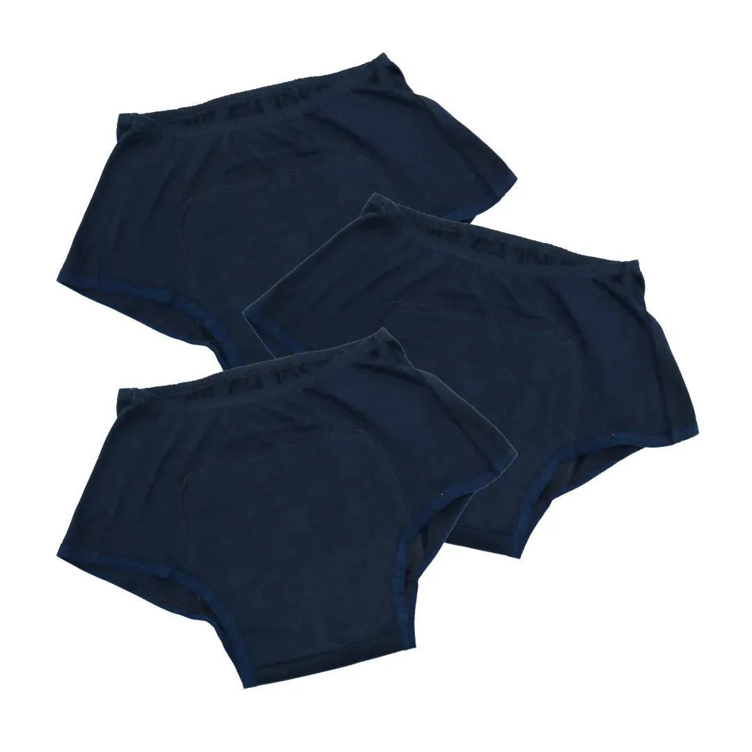 Heavy Flow Period Panties For Beginners | For Heavy Flow Days | Extended Crotch Line | 3 Pack