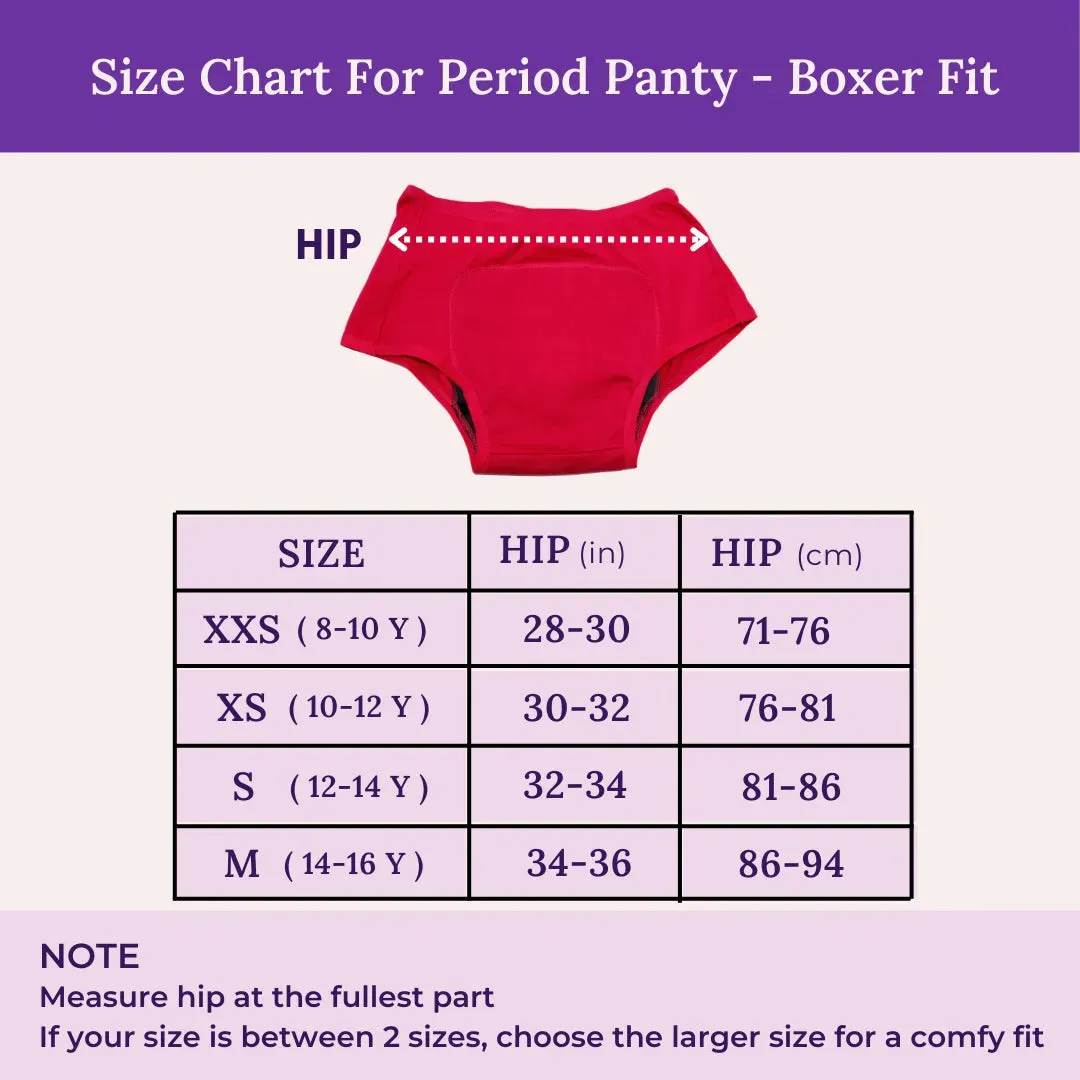 Heavy Flow Period Panties For Beginners | For Heavy Flow Days | Extended Crotch Line | 3 Pack
