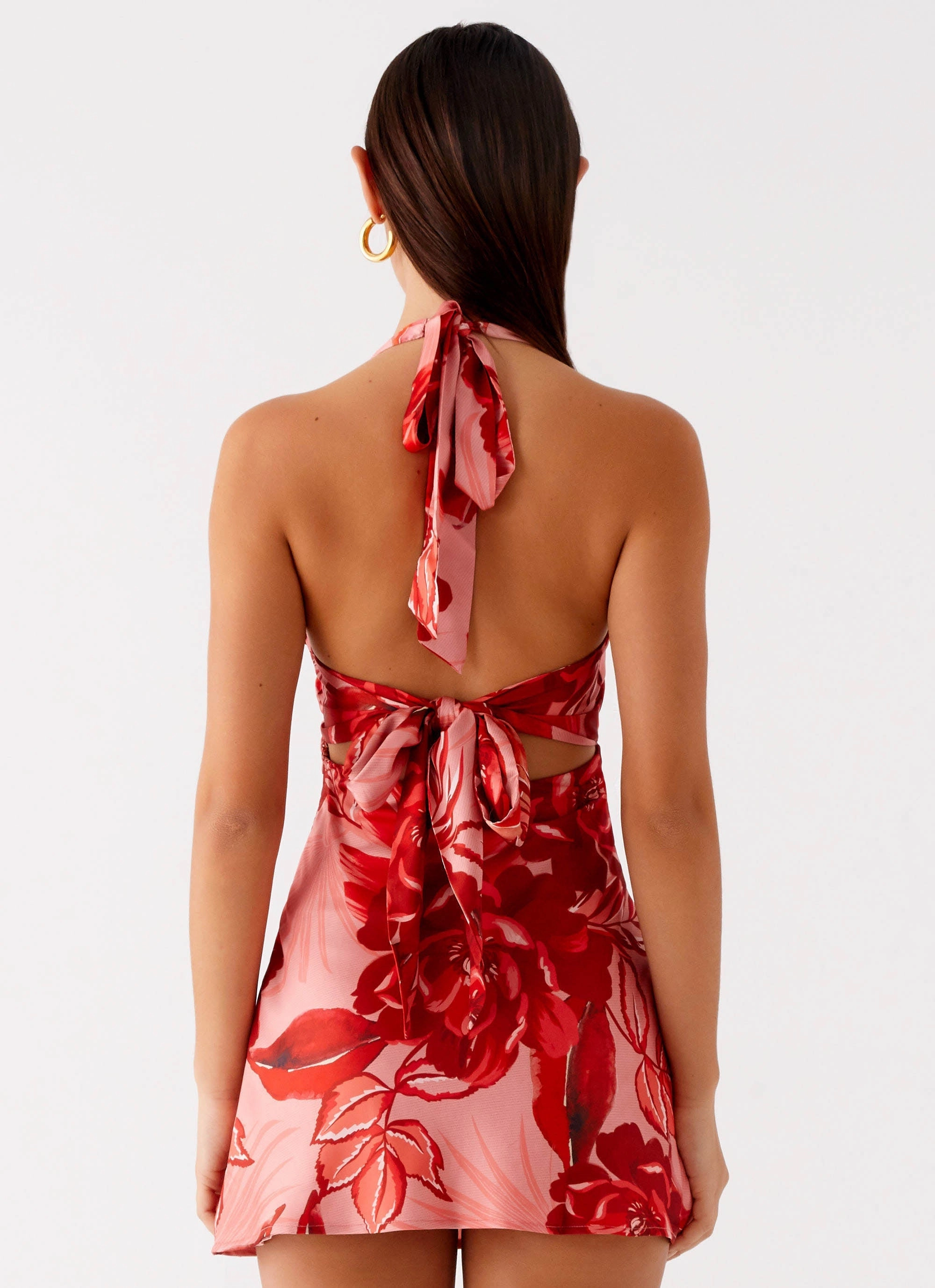Soft Vibes Retro Mood Heavy Hearted Mini Dress - Sicily Sunsets Print