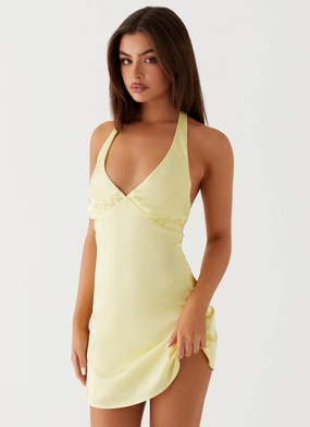 Trendy Wearable Heavy Hearted Mini Dress - Yellow