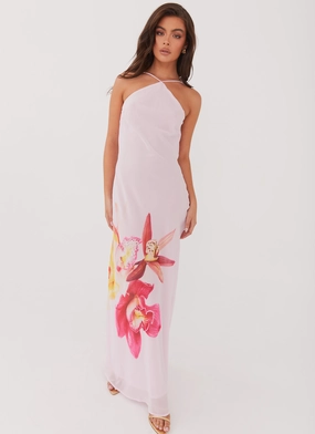 Blossom Hearts Maxi Dress - Pink Peony SustainableCotton Tie-dye