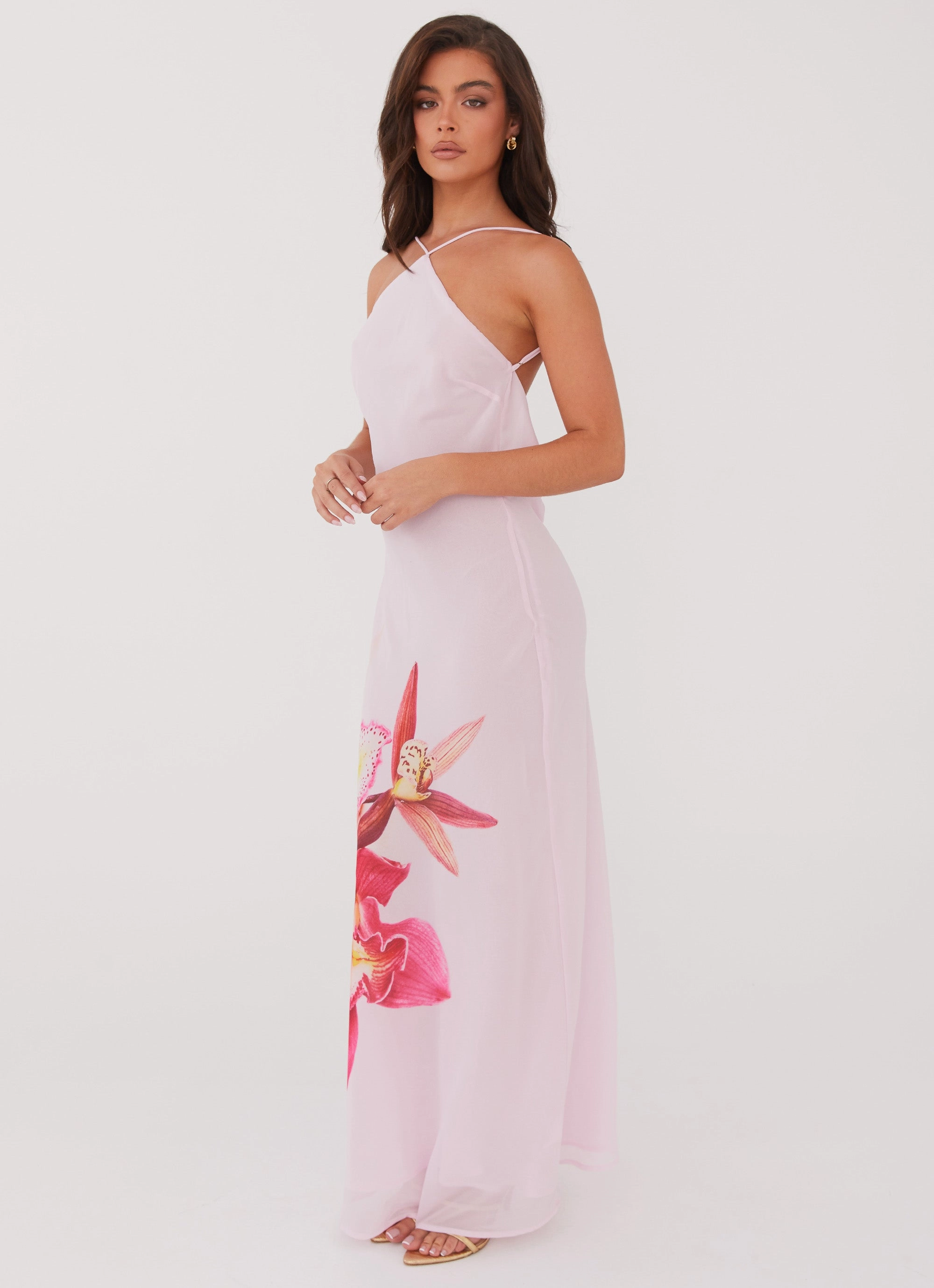 Blossom Hearts Maxi Dress - Pink Peony Euro Ease