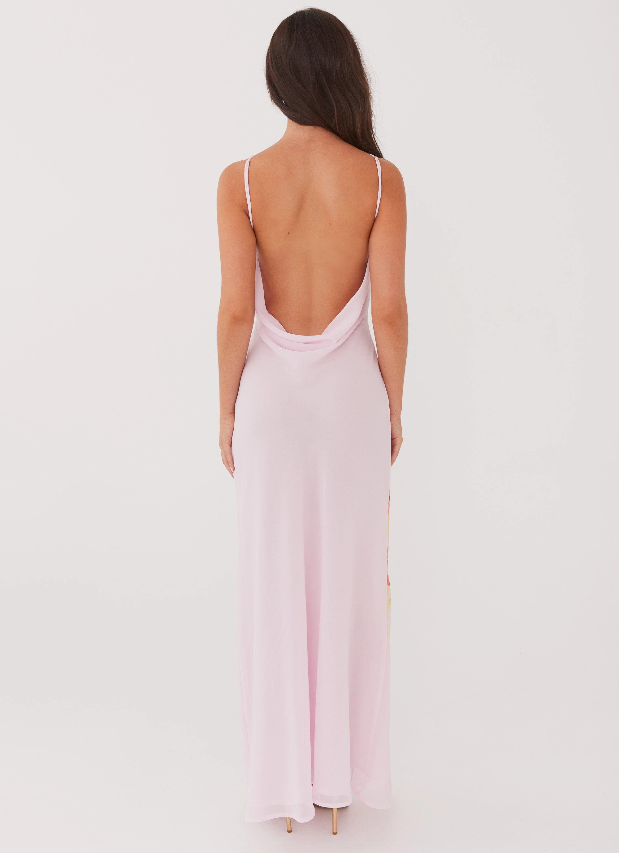 Blossom Hearts Maxi Dress - Pink Peony Comfortable Shape Chic boho dress