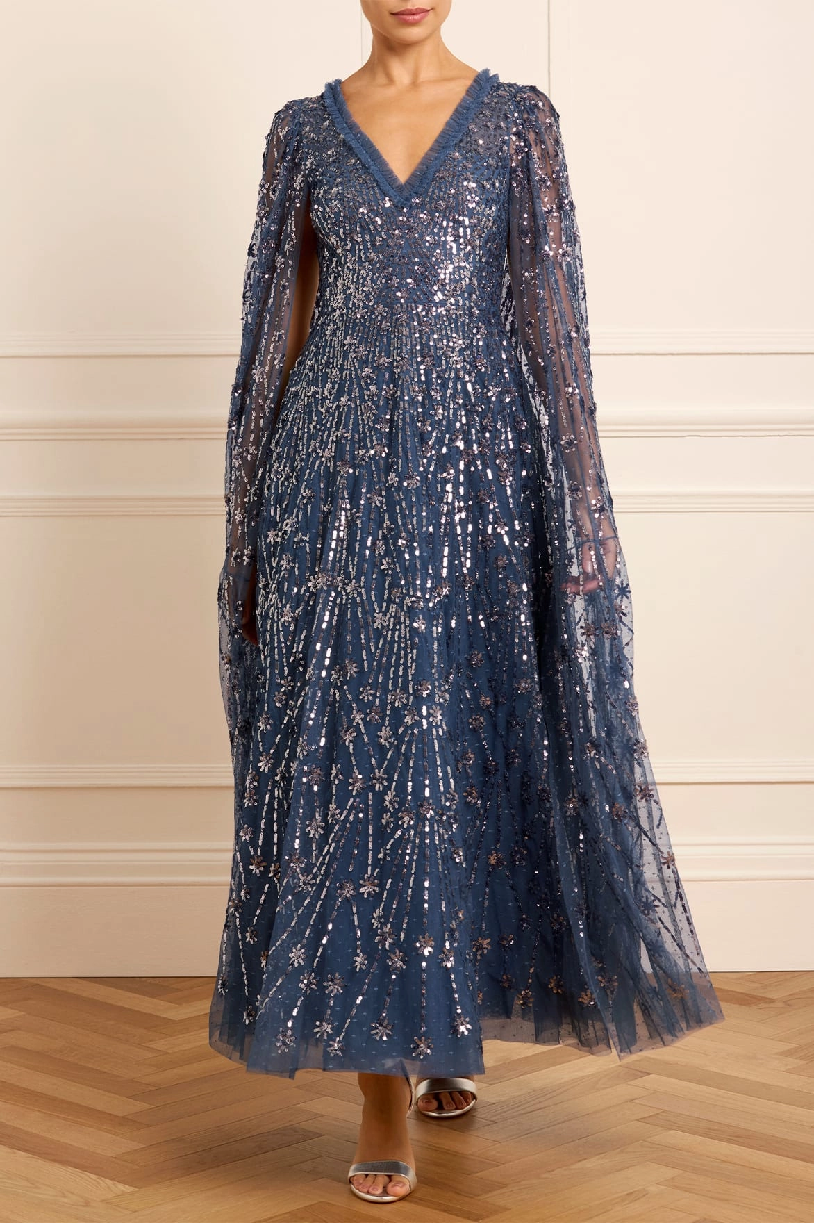 Minimalist Layering Square Neck Comet Ankle Gown