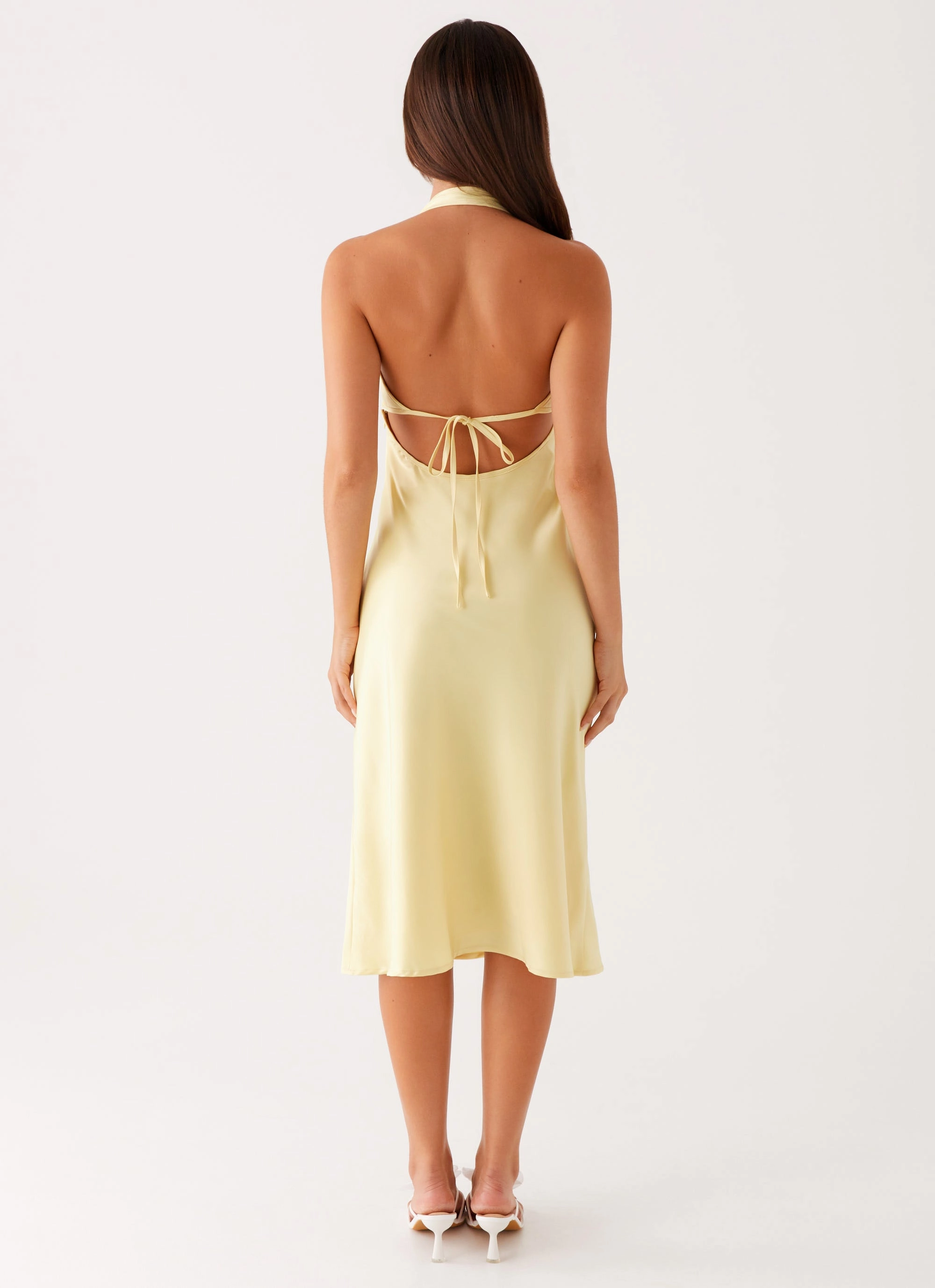 Grab Quick Front-Pocket Davies Midi Dress - Yellow