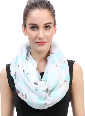 Hedgehog Animal Print Women's Infinity Scarf Lightweight