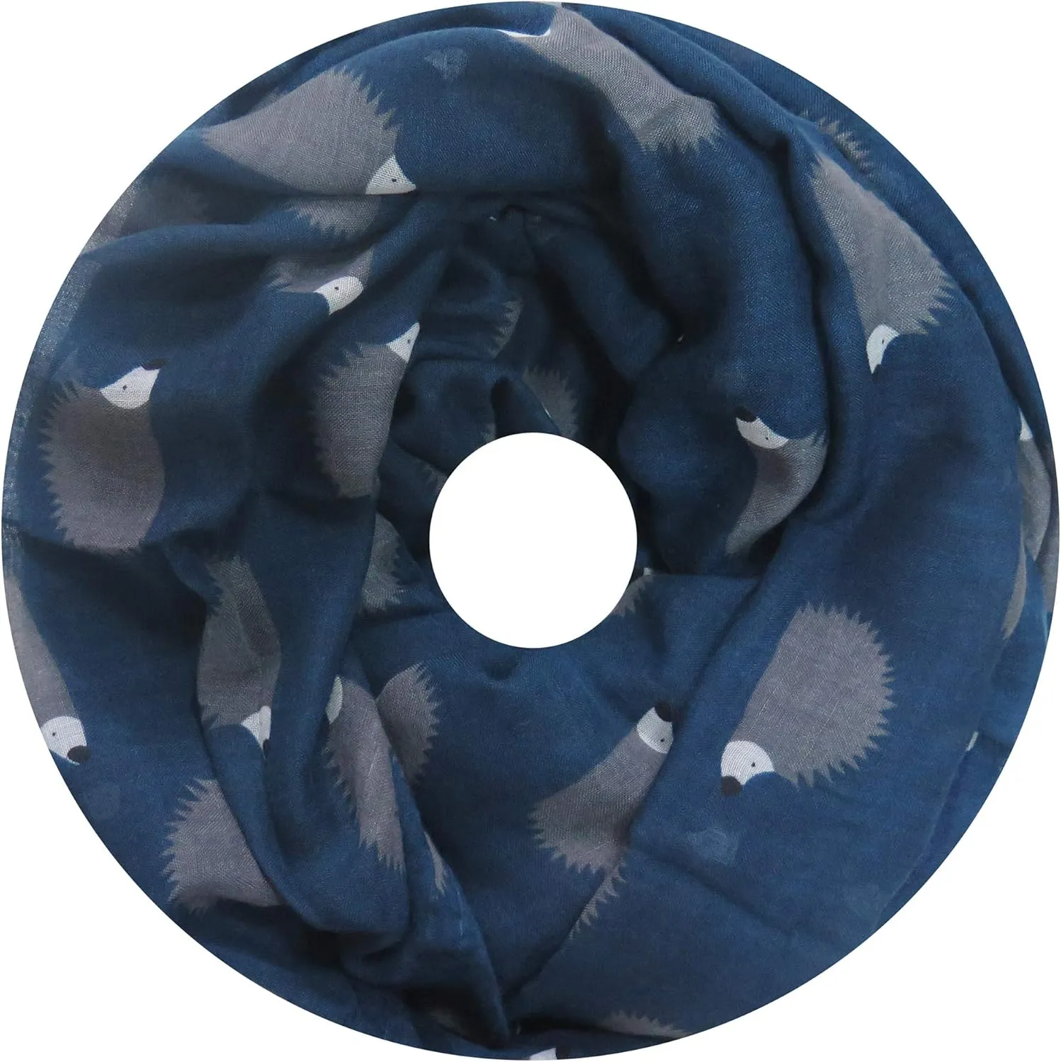 Hedgehog Animal Print Women's Infinity Scarf Lightweight