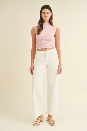 Teen Outfit Outdoor Adventure Sunny Vibes HELEN SLIM WIDE LEG JEANS
