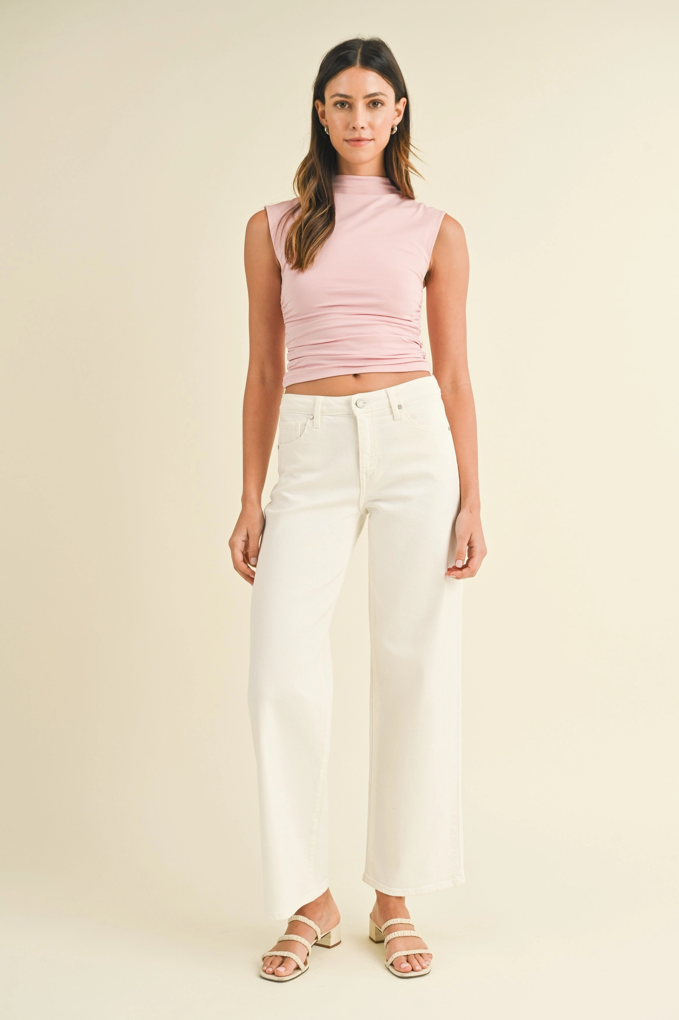Teen Outfit Outdoor Adventure Sunny Vibes HELEN SLIM WIDE LEG JEANS