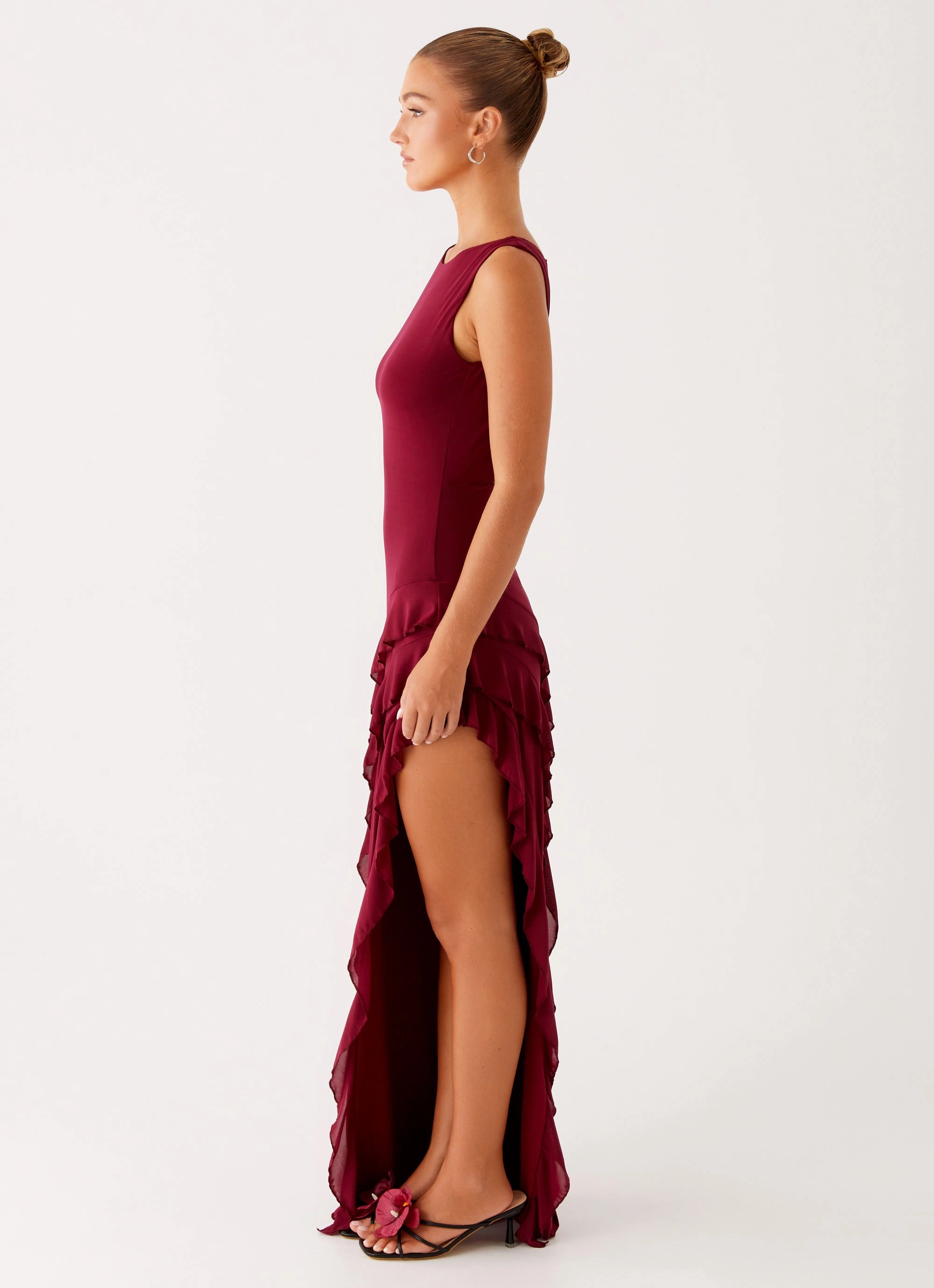 Hendrix Maxi Dress - Raspberry Wine Chill Friendly Chic and Stylish