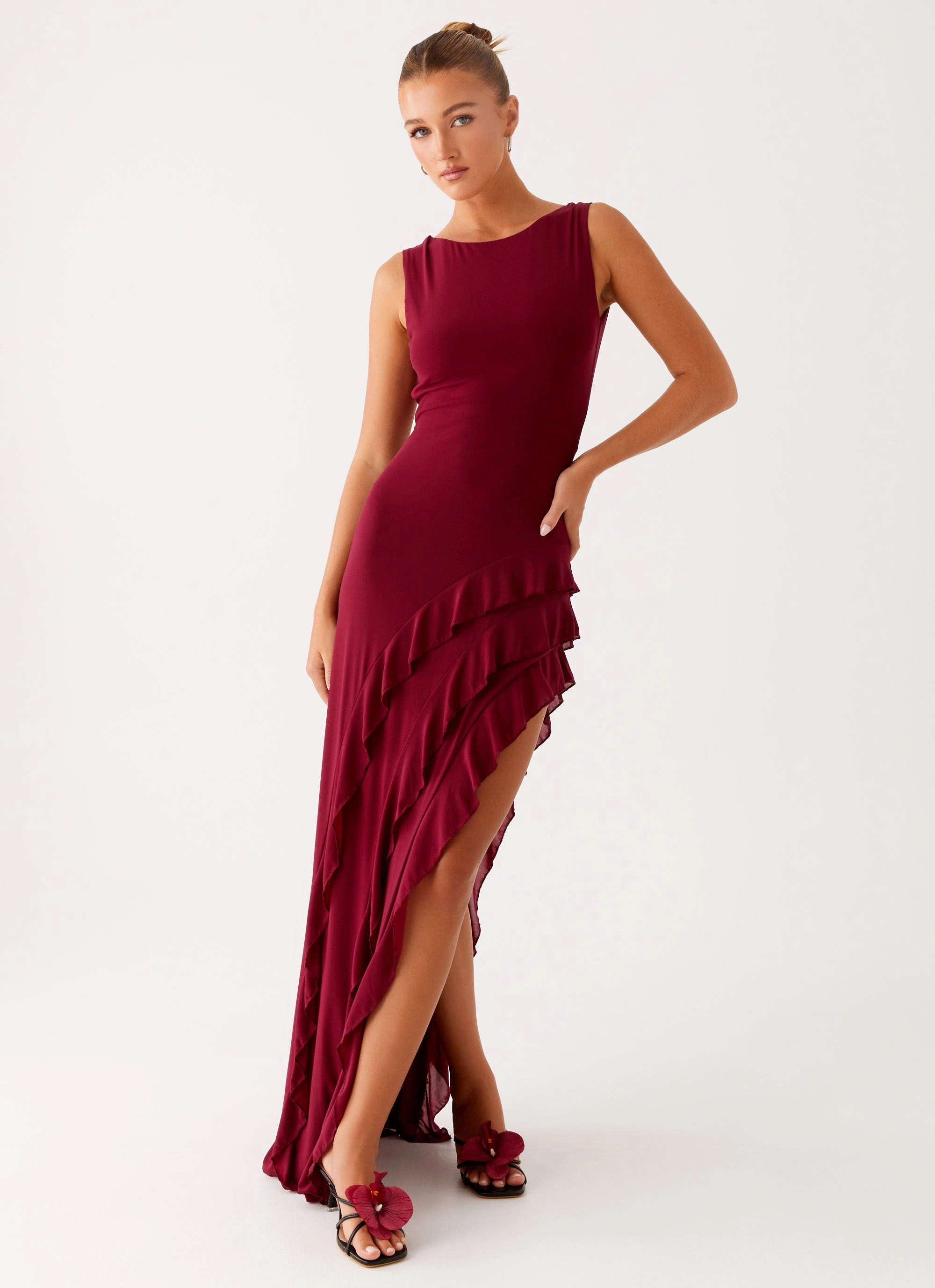 Fall Outfit Hendrix Maxi Dress - Raspberry Wine