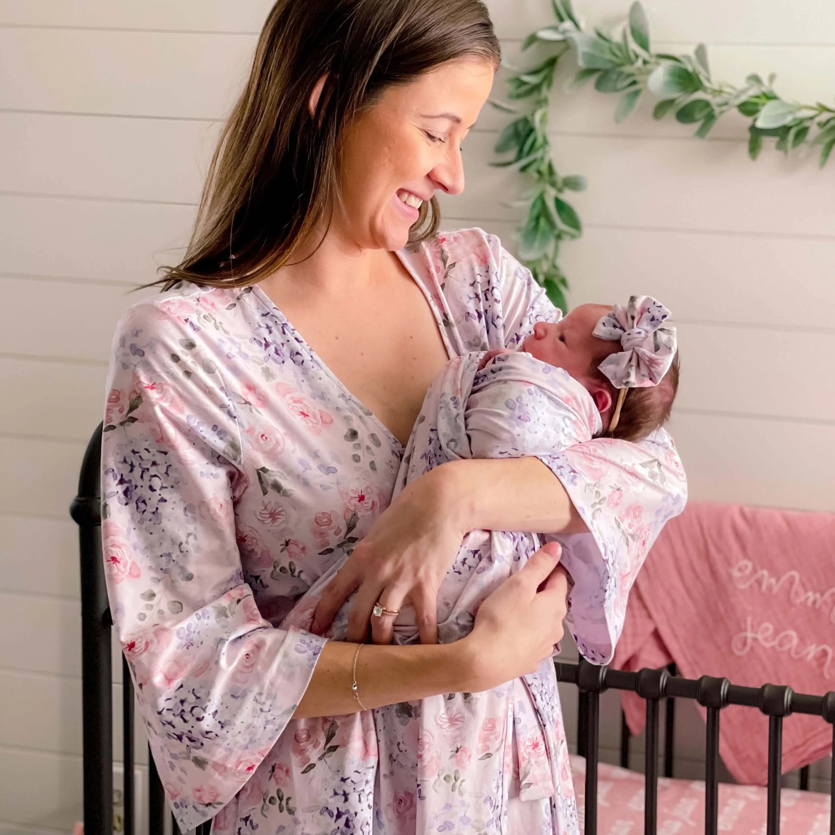 Henlee's Hydrangea Knit Maternity Robe