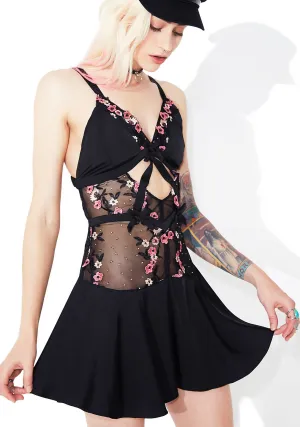 Hibiscus Silk Nightgown