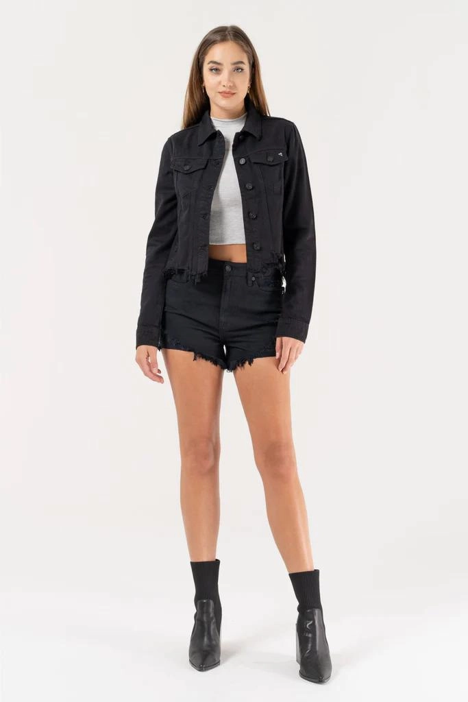 PocketDetails Sleeveless Top Hidden Collarless Jacket