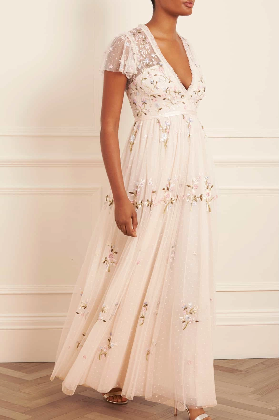 Petunia Cap Sleeve Gown Breathable Material