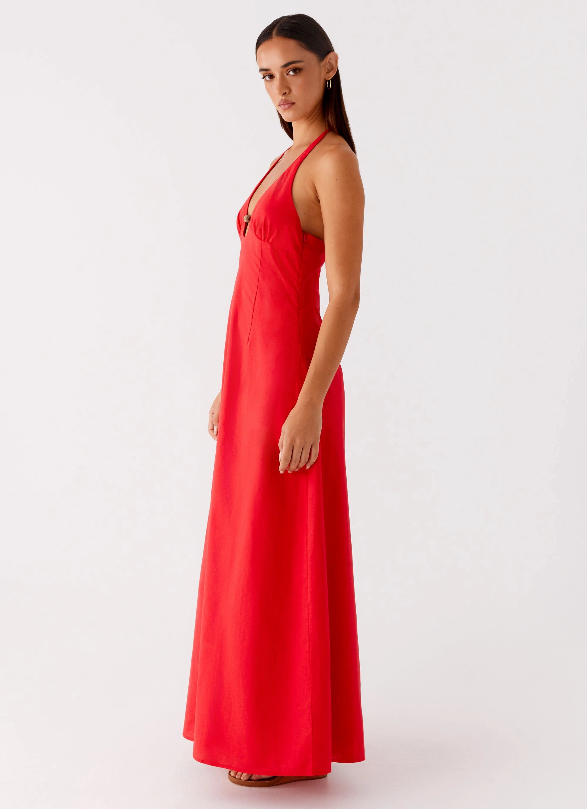 Clean Touch Unique Print Zana Maxi Dress - Red