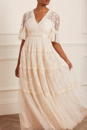 Leg-Lengthening Wardrobe-Staple Lottie Lace Gown