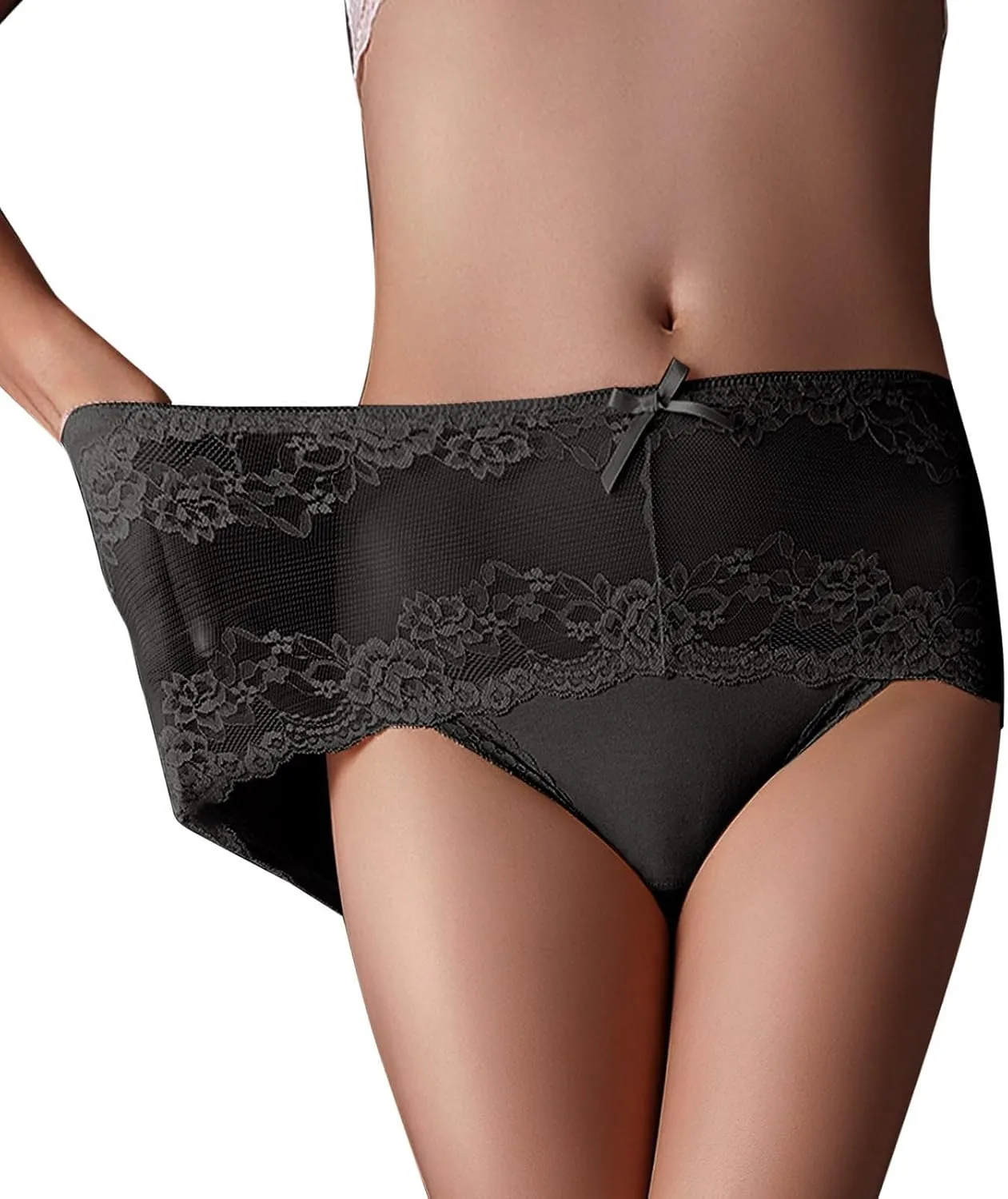 High Waist Underwear for Women 3 Pack Seamless Hipster Panties Soft Briefs Ladies Stretch Full Coverage Panties
