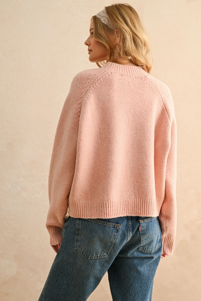 MultiPanelConstruction Paris Oversized Sweater in Pink