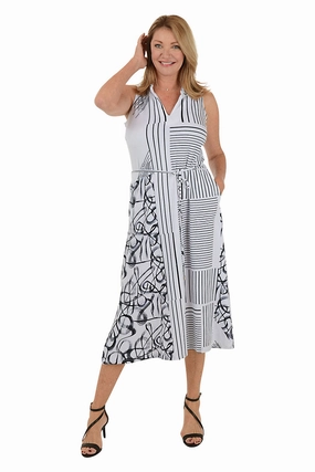 Feminine Line Flattering Look Fit Belle Ruffle Neck Sleeveless Maxi Dress