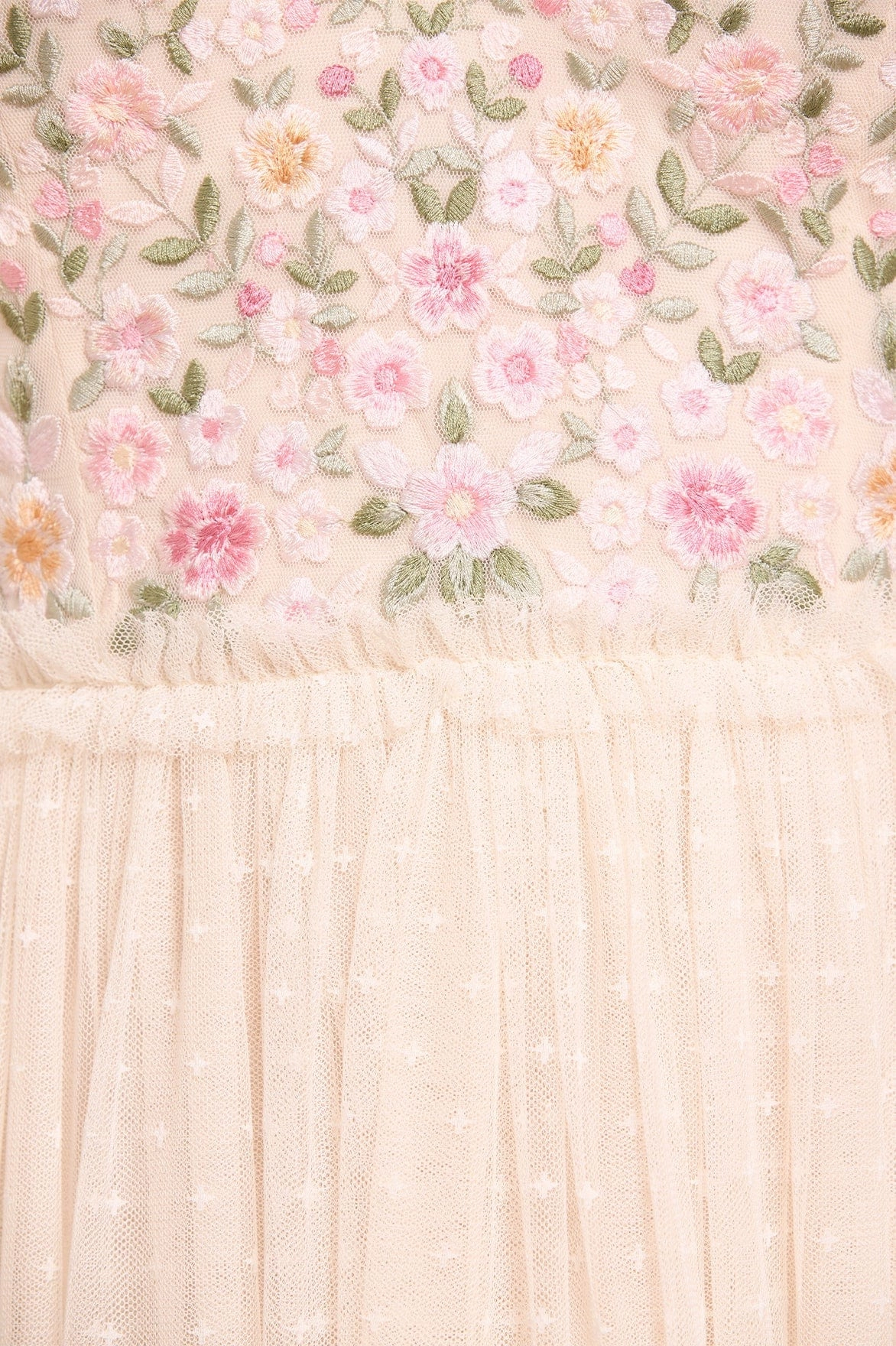 effortless grace Light And Airy Rosie Lace Bodice Short Sleeve V-Neck Ballerina Dress