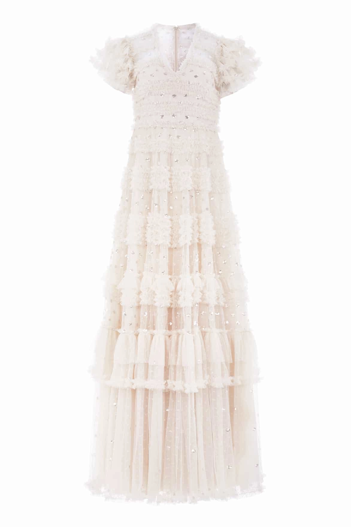 Timeless fitted silhouette Vivian V-Neck Gown