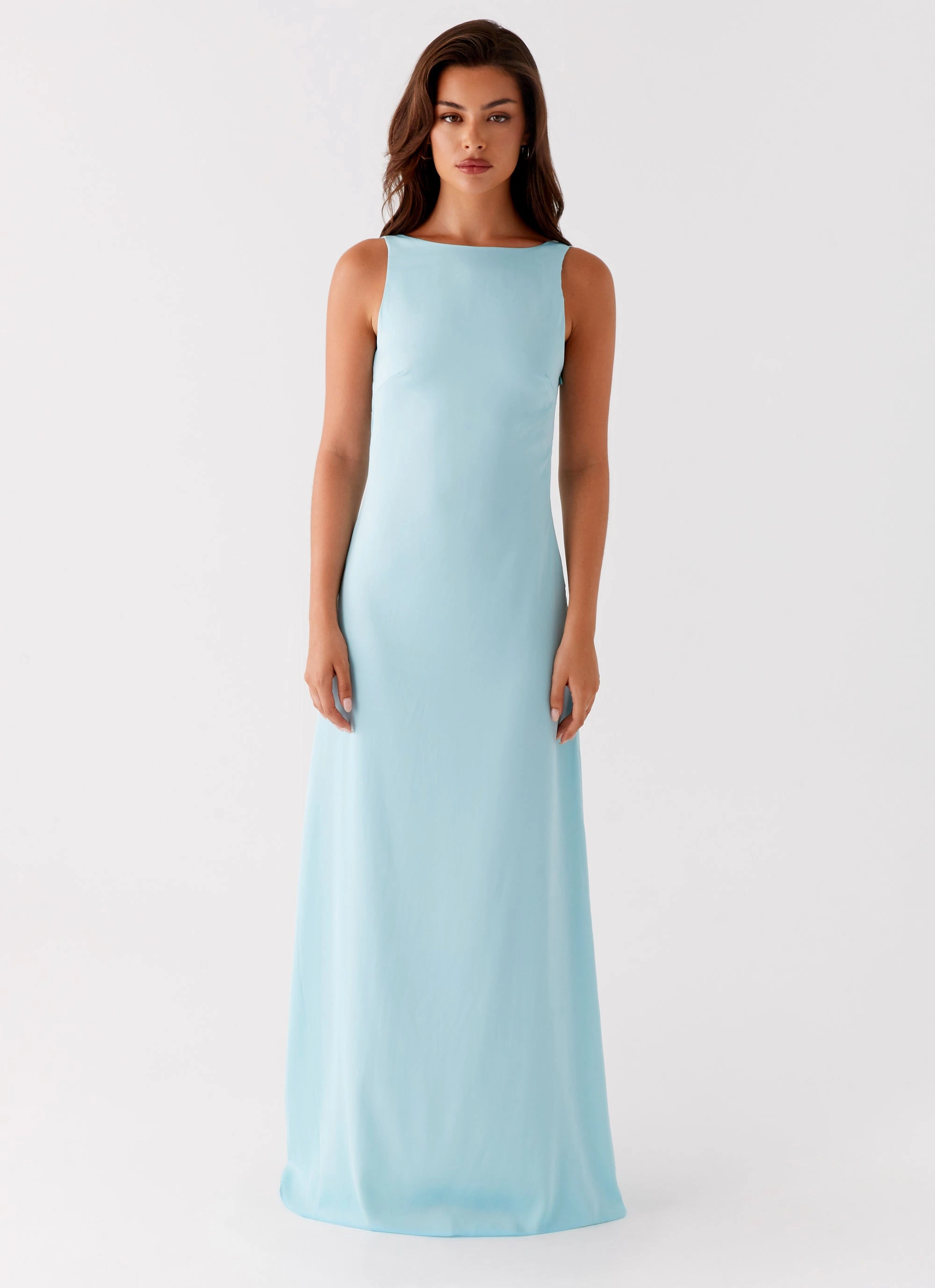 Ronnie Maxi Dress - Blue Waist-Cinching