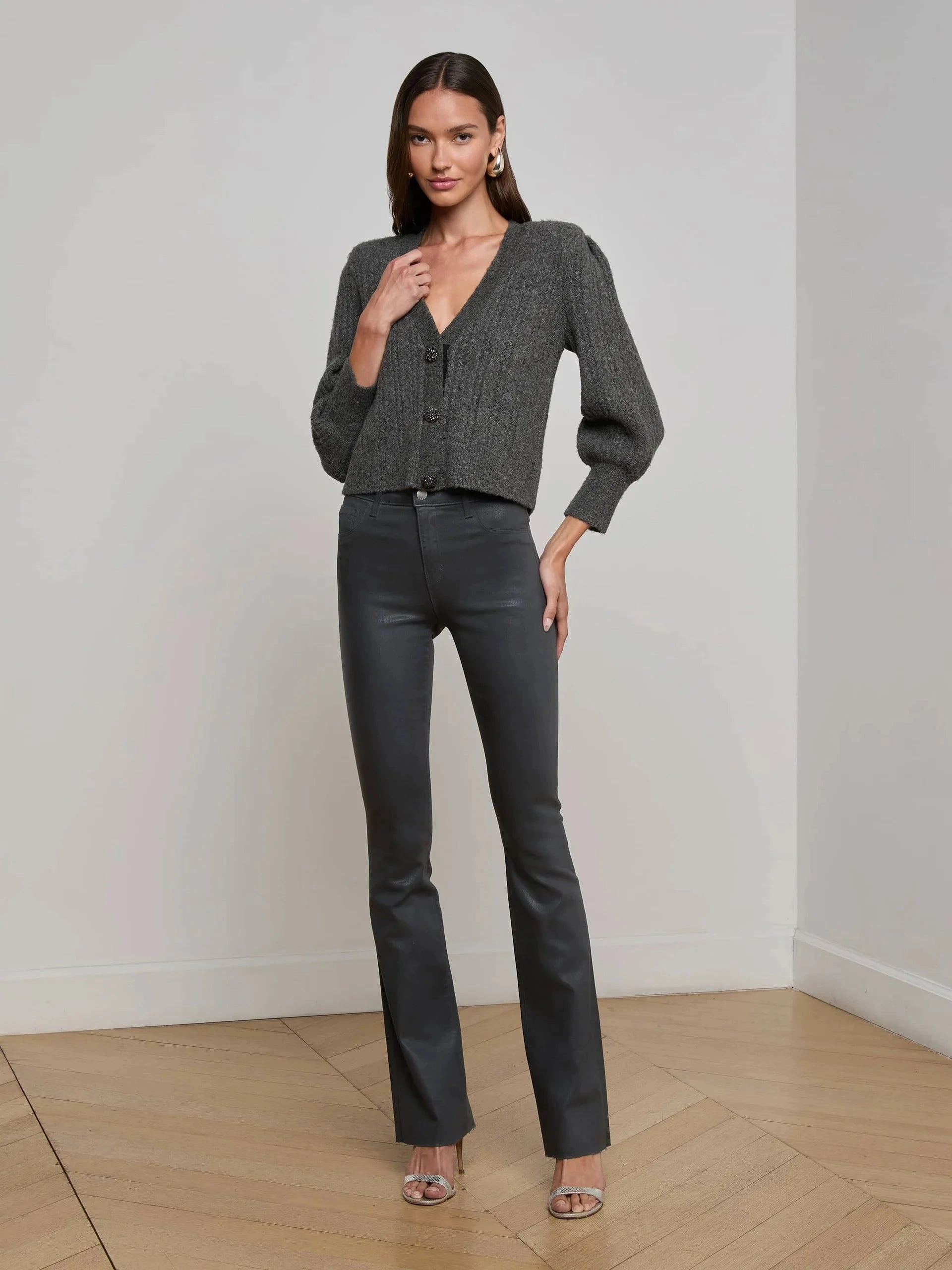 Talulla Cardigan Charcoal Breathable fabric Everyday Comfort Fit
