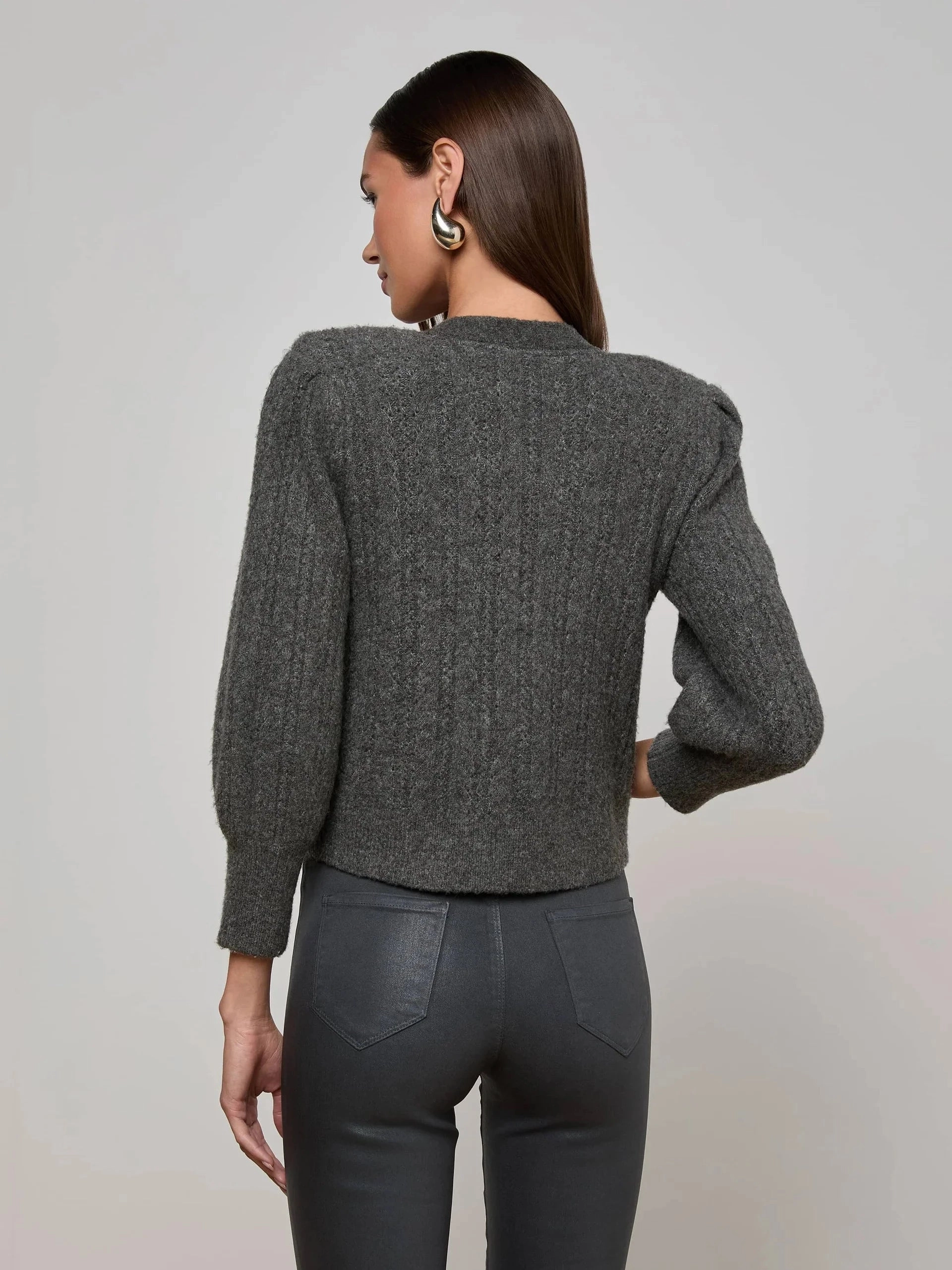 YarnDyedQuality Talulla Cardigan Charcoal