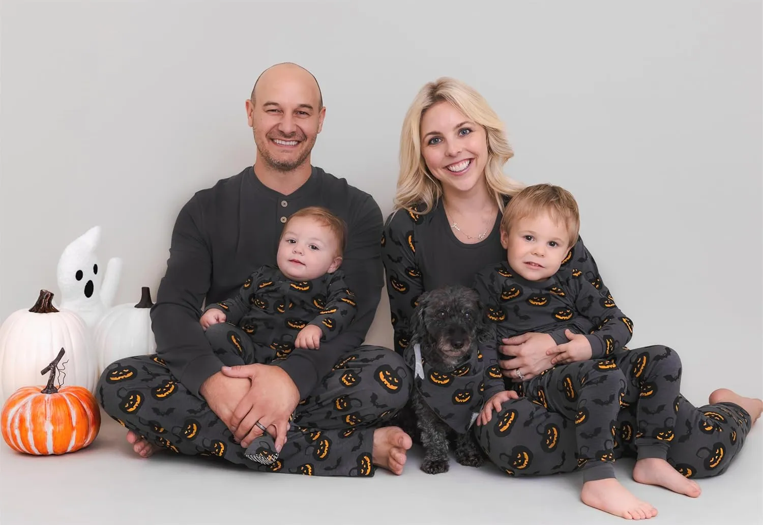 Holiday Family Matching Pajamas sets Organic Cotton Christmas/Halloween Family PJs for Adults, Kids, Baby And Pets