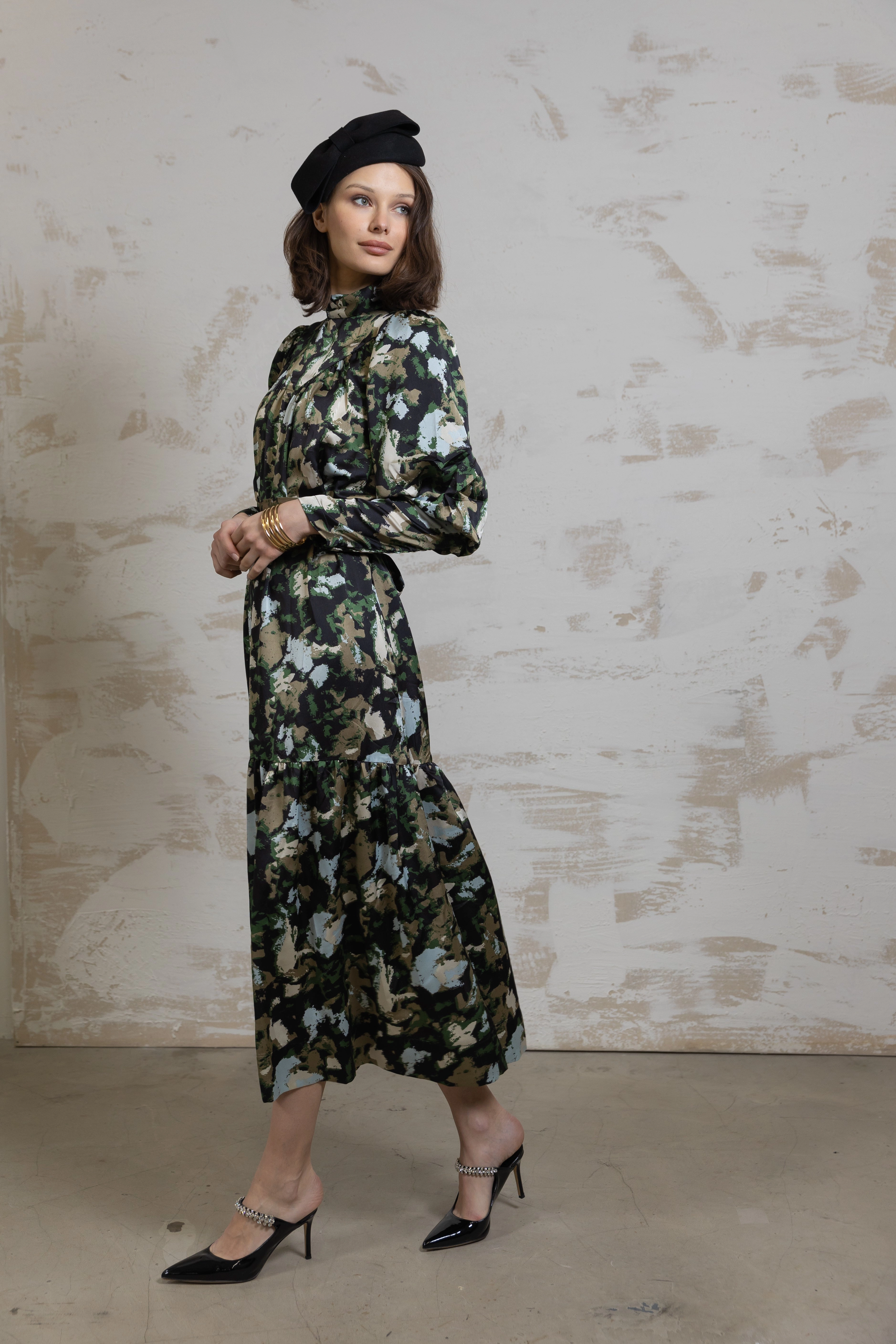 Holly Camo Dress Monochrome Mood