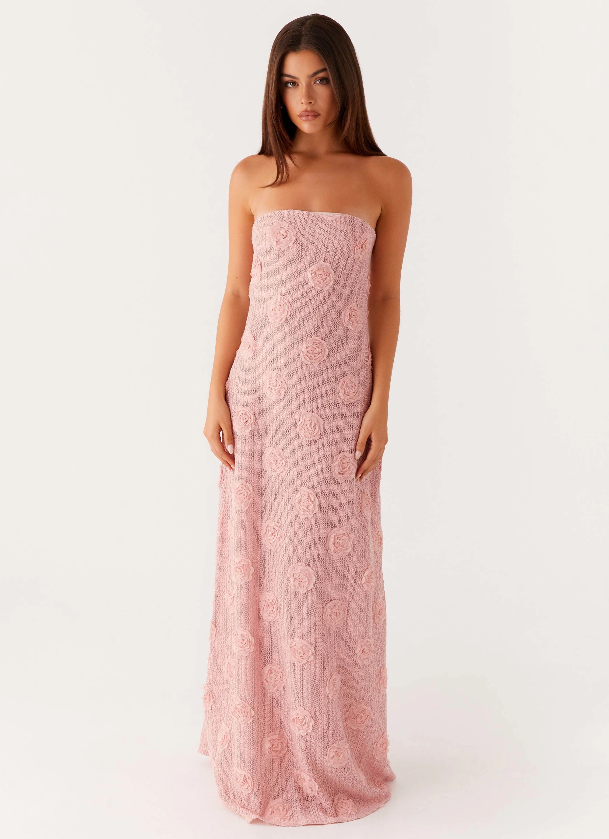 Holly Maxi Dress - Pink Flawless Waistband Soft Lines