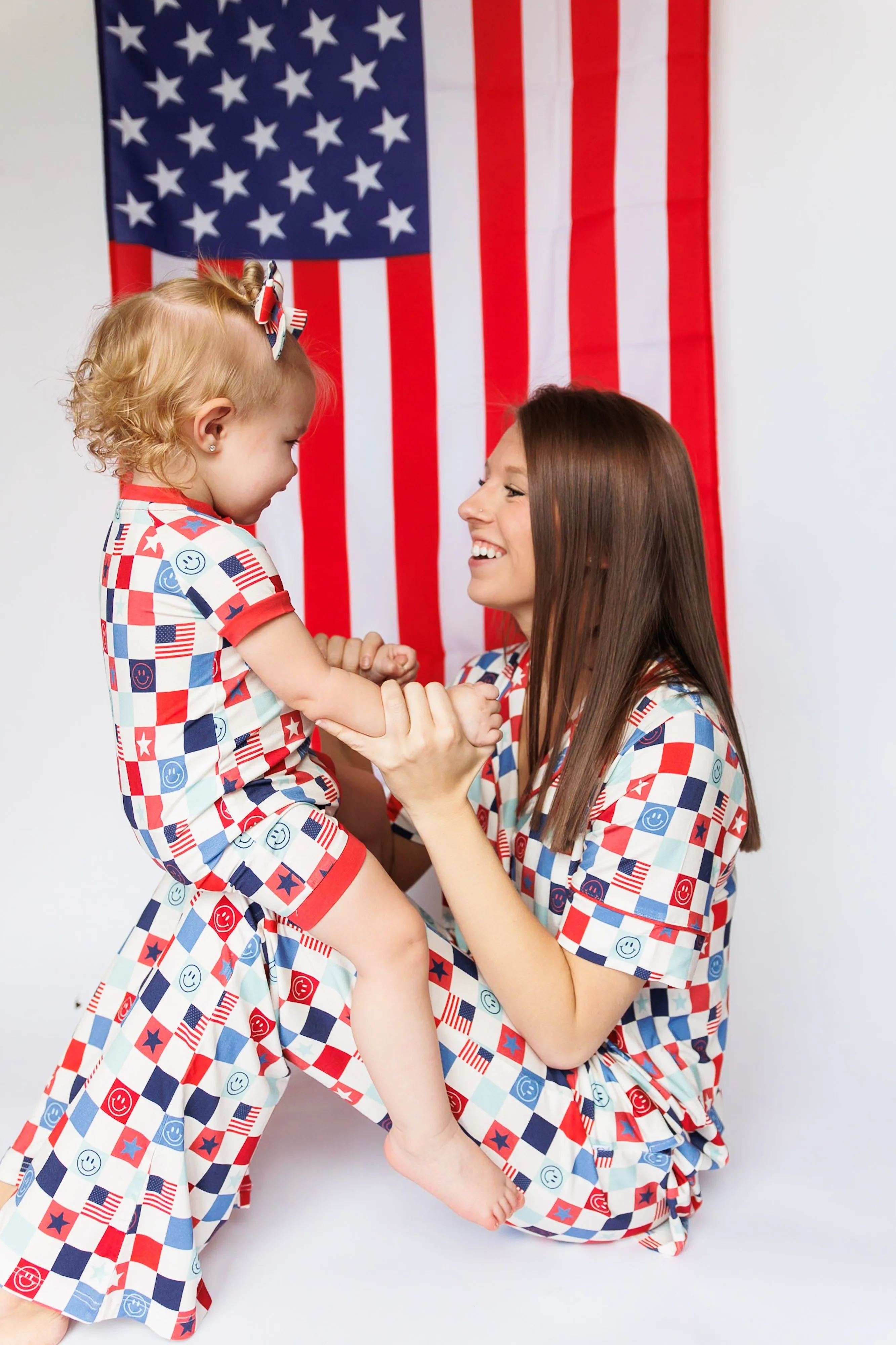 HOME OF THE FREE CHECKERS WOMEN’S RELAXED FLARE DREAM SET