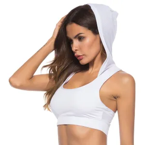 Hooded Push Up Sports Bra