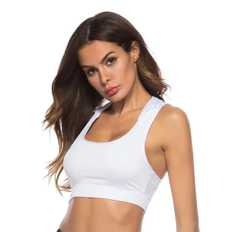 Hooded Push Up Sports Bra