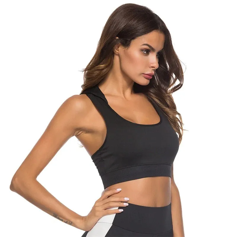 Hooded Push Up Sports Bra